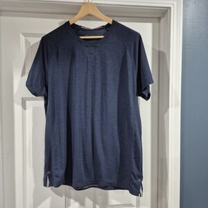 Four Laps Shirt Mens XL Blue Level Tech Tee Performance Running Wool‎ Blend